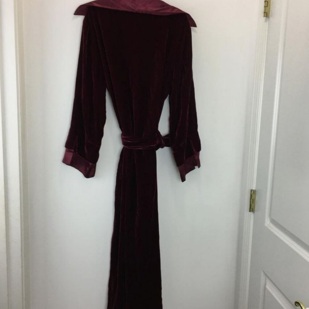 Cabernet Velvet Silk Robe M New - Picture 5 of 9